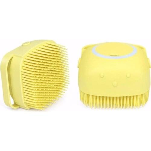 Bath Brush Silicone Scrubber Dispenser Multifunction Bathroom for Brush Bristles Large Filling Capacity Dog Products Cat Bath
