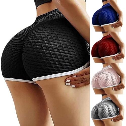 Women Sport Shorts Yoga Clothing Gym High Waist Scrunch Butt Push Up Yoga Short Workout Sports Fitness Skinny Shorts Breathable