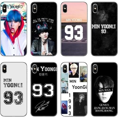 Suga Min Yoongi KPop Silicone phone case For iPhone X XR XS 11 Pro Max 8 7 6 6S Plus 5 5S SE 4s 4 iPod Touch 5 6