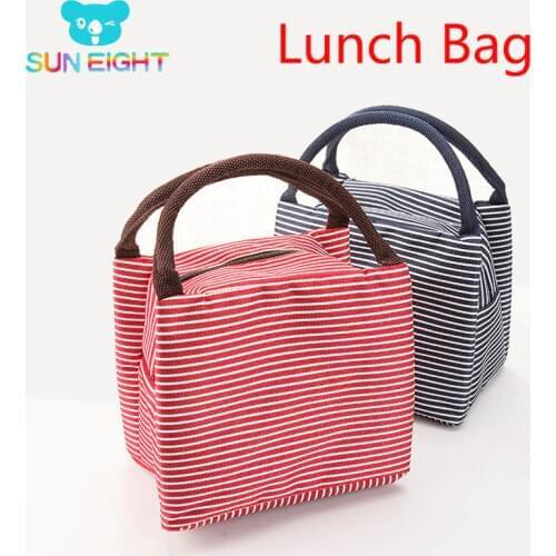 SUN EIGHT Fresh Food Bag breakfast bag Handbag Keep Warm Lunchbag For Kid School Bag Light Out door Shopping Bag