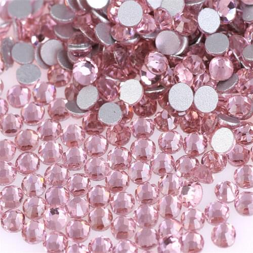 Light Pink Color Nail Art Rhinestones SS5 1.7-1.8mm 1440pcs Non HotFix Strass Flatback For Accessories Nails