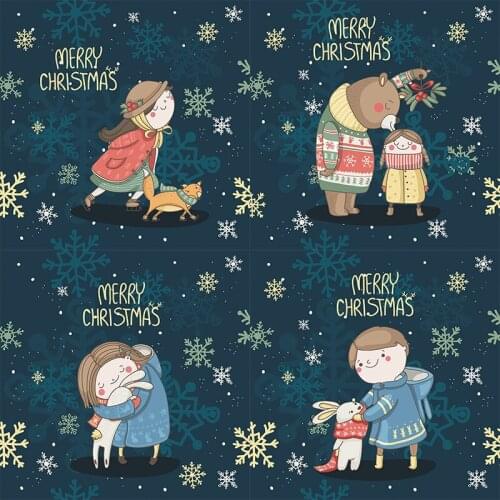 Three Ratels QC527 Warm winter forest cartoon series wall sticker art for bedroom children wall sticker