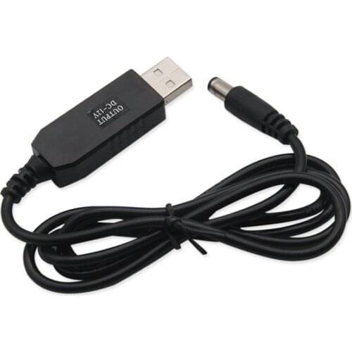 USB Charging Cable DC 5V to 9V / 12V Power Supply Router Adapter Step Up Module Boost Converter 2.1x5.5mm Wire