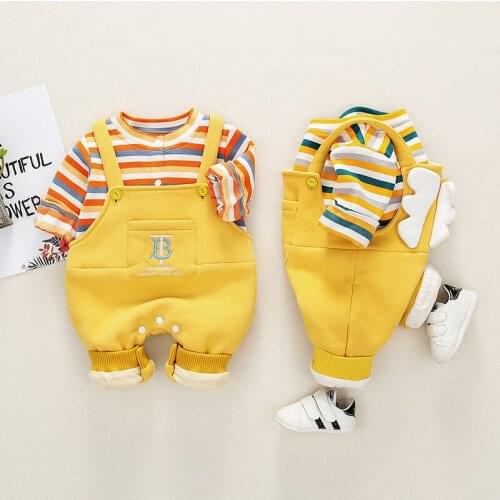 0-12 months in spring of 2021. New baby clothes for men and women with jumpsuits with hidden buttons and rainbow stripes