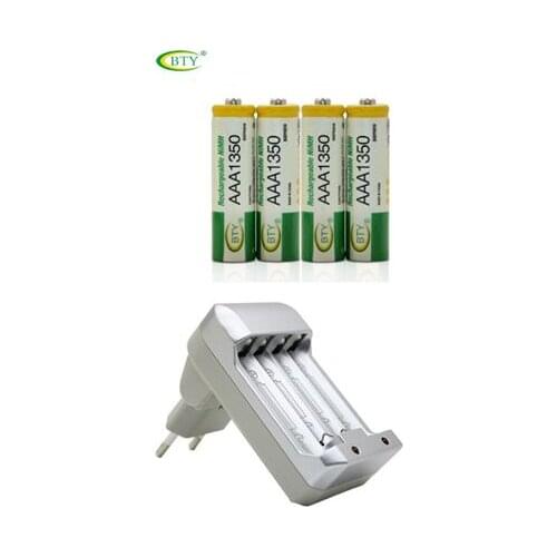 Hi-speed Quick AA AAA Rechargeable Battery BTY Charger +8x AAA 1350 series 600mAh 1.2V NI-MH Rechargeable Battery BTY