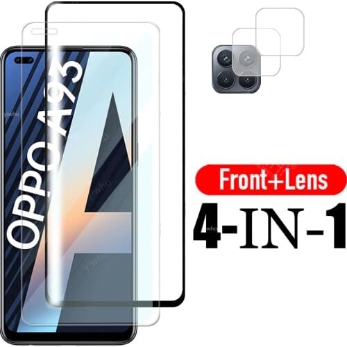 Protective Tempered Glass on For OPPO A93 6.43" Glass Screen Protector Camera Lens Film A 93 Safety Film Cover