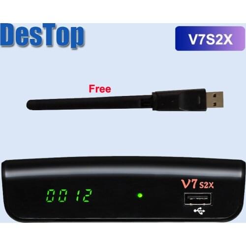 1PC 1080P Receptor Gtmedia V7 S2X Satellite Receiver HD 1080P Powerd By Gtmedia V7S HD USB Wifi Free H.265 GTMEIDA V7S2X No app