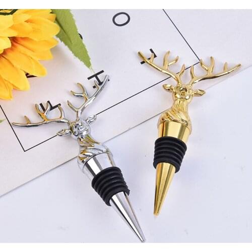 1 piece of creative stainless steel deer head wine bottle stopper unique wine aerator bar wine bottle stopper tool