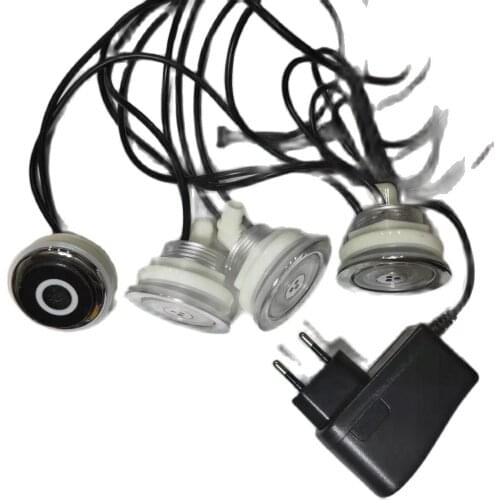 10pcs waterproof RGB LED underwater air jet Lamp hot tub pneumatic jet LED light with 1manual light controller and 1pc adapter