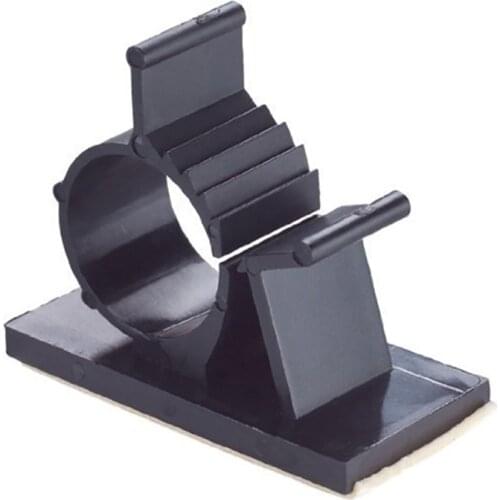 20Pcs Black Adjustable Plastic Cable Clamps Self Adhesive Car Cable Clips Wire Organizer