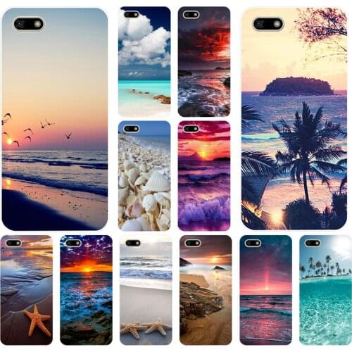 206FG A yellow sea star by the sea02 Soft Silicone Tpu Cover Case for huawei Honor 7a 5.45 pro 5.7 7c 7x y5 2018 case