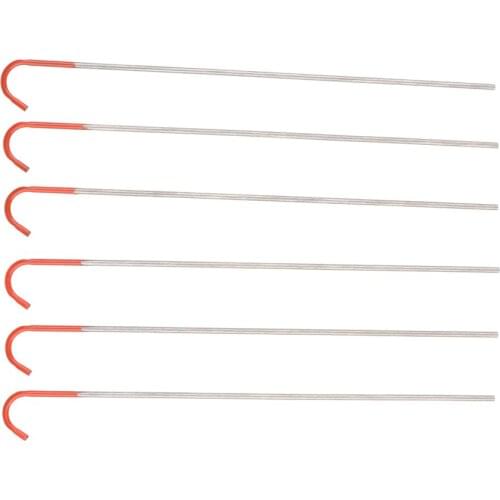 6Pcs Outdoor Sturdy Tent Pegs Stake Nail Hook For Camping Canopy Awning