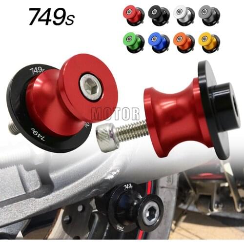 8MM For Ducati 749/749S 2003 2004 2005 2006 S CNC Motorcycle Rear Swingarm Sliders Spools Stand Screws Swing Arm Protector 8 MM