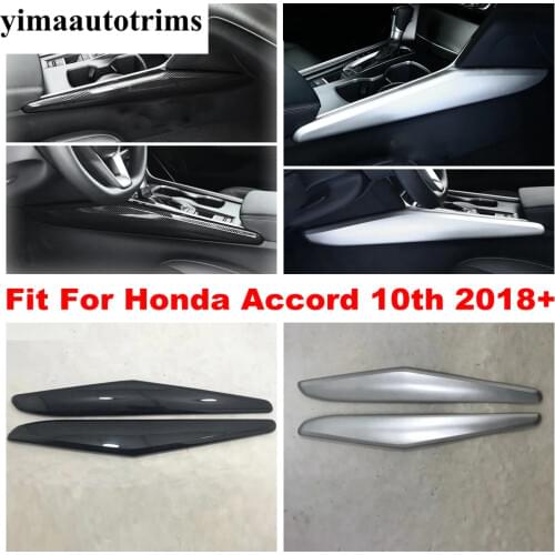 Center Control Side Gear Box Shift Panel Accessories Cover Trim Fit For Honda Accord 10th 2018 - 2021 Matte / Carbon Fiber Look
