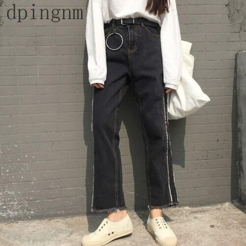 2018 New Slim Pencil Pants Vintage High Waist Jeans new womens pants full length pants loose cowboy pants