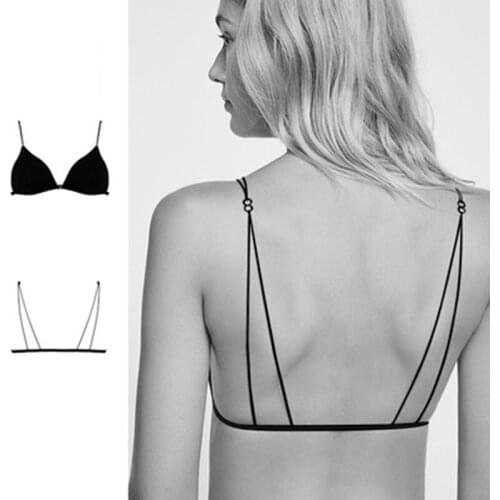 With Padded Front Closure Backless Cotton Wireless Soft Triangle Cup Bras Fits Small Breast Thin lingerie women Two-piece suit