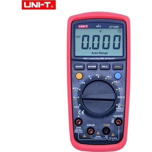 UNI-T UT139C Digital MultimeterTrue RMS Meter Handheld Tester 6000 Count Auto Range Voltmeter Temperature Test Free Shipping