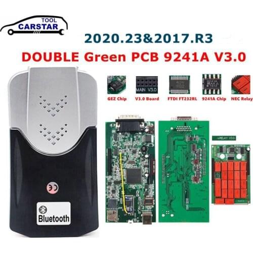 DS 150 Bluetooth V3.0 2017.R3/2016.R1 Free Keygen Green Double PCB Real 9241A Chip NEC Relays For Car/Truck TCS PRO VCI