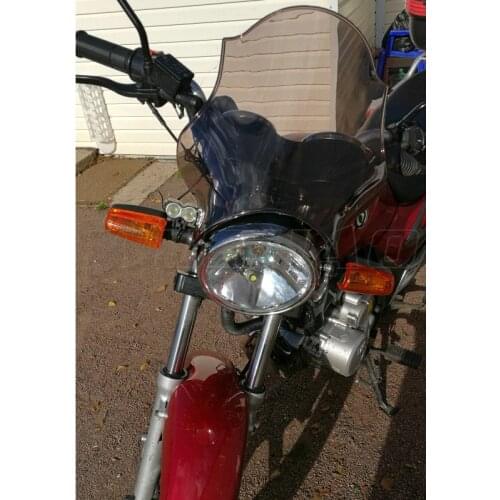 Windshield Windscreen Screen For 1980 - 2017 Suzuki GN125 GN125E GN250 GN400 GN 125 250 400 E U Headlight Side Mounting Bracket