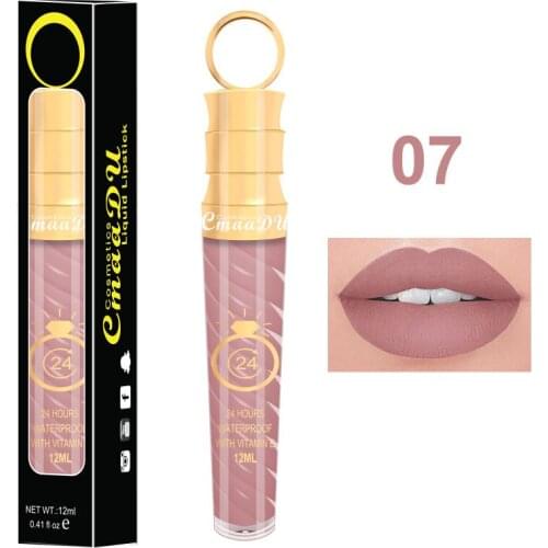 20 Colors Lipstick Waterproof Long Lasting Matte Nude Light Shimmer Mental Beauty Lip Gloss Nude Glitter Lip Gloss Beauty Tint