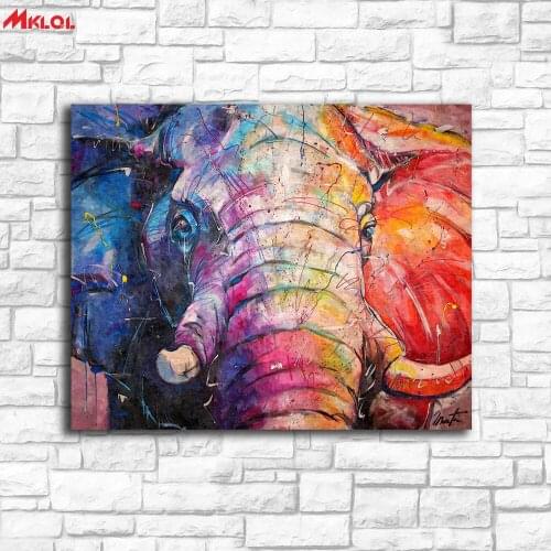 Watercolor Elephants Modern Prints Canvas Oil Paintings Home Art Decor Wall Modular Picture For Living Room No Frame