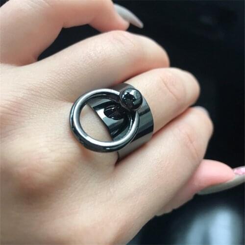 New style geometry irregular, male and female rings round double rings metal rings for women, men, parties, simple jewelry gifts