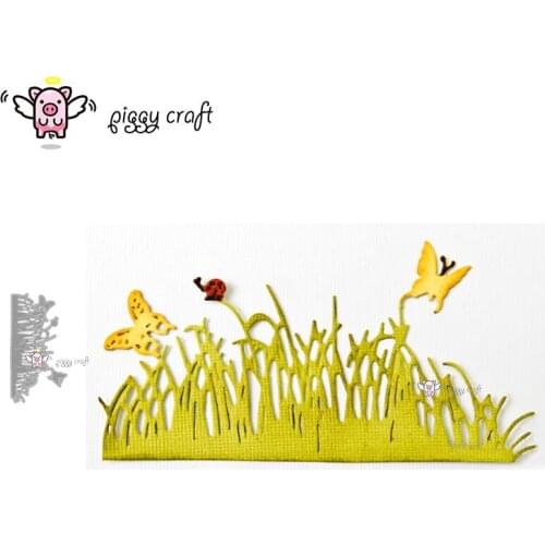 Piggy Craft metal cutting dies cut die mold Grass butterfly insect Scrapbook paper craft knife mould blade punch stencils dies