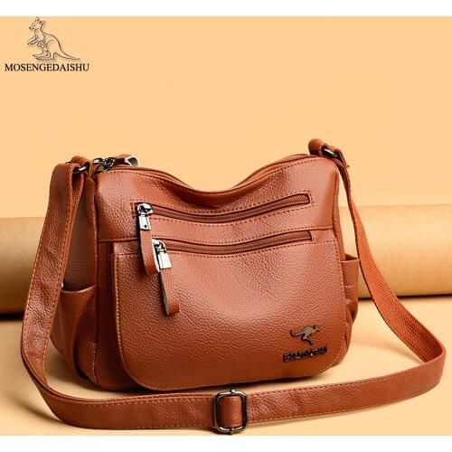 2021 New Multi-pocket Design Womens Bag High Quality PU Leather Ladies Shoulder Bag Luxury Designer Women Messenger Bags Bolsos