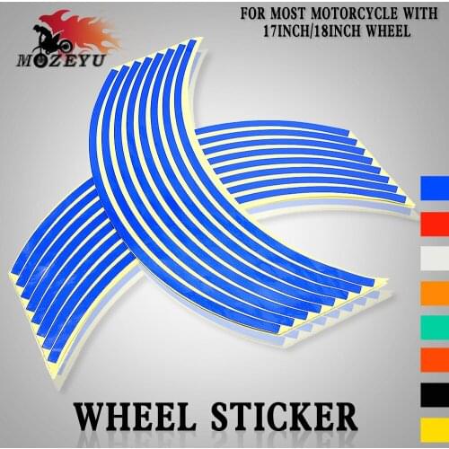 FOR MT07 MT09 FZ07 Strips Car Styling Motorcycle Automobiles Wheel Tire Sticker On Car Rim Tape Car Sticker Parking Accessories