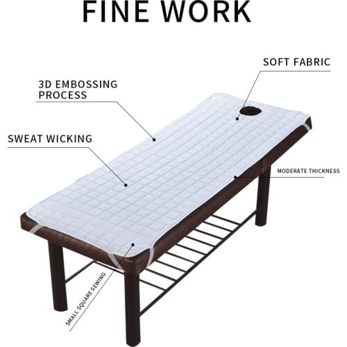 Soft Polyester Massage Table Bed Sheet Elastic SPA Treatment Cover For Relaxation Forepart Hole Bedding Article Salon Couch