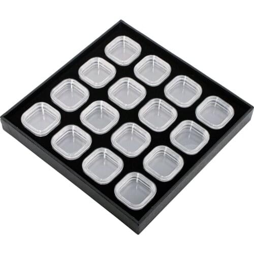 GemTrue Clear Plastic Jewelry Suspension Diamond Holder Box Gem Display Stand