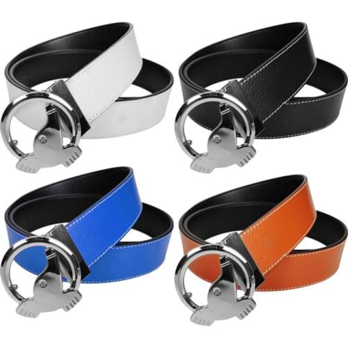 New Mens Golf Belt Metal Buckle Classic Luxury Belt Men and Women Same Golf Accessories 4 Colors Optional Free Shipping