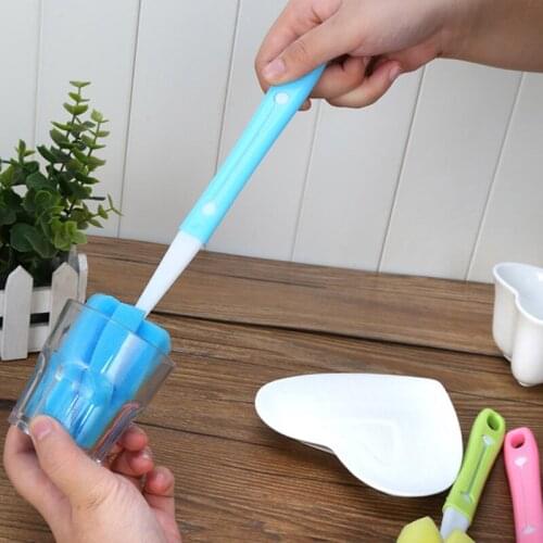 Telescopic Baby Bottle Washing Sponge Brush Kitchen Small Items Cup Cleaner Convenient Other Tool And Gadgets Useful Home Helper