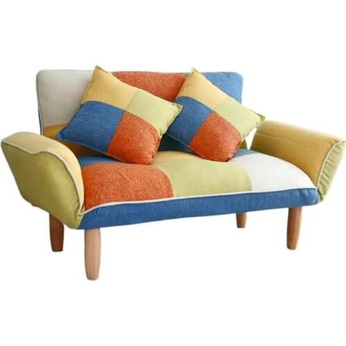 Convertible Adjustable Double Sofa Couch Loveseat Japanese Furniture Fold Down Futon Sofabed Ideal for Living Room Bedroom Dorm