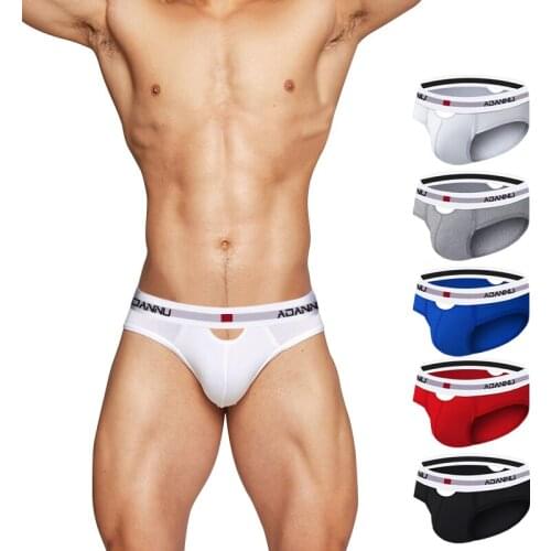 New Fashion Underwear Man Slip Sexy Mens Briefs Cotton Men Underpants Hollow Cuecas Gay Panties Breathable Mens Underware