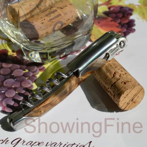 Laguiole Chateau Figure Waiters Wine Corkscrew Bottle Opener with Wooden Box
