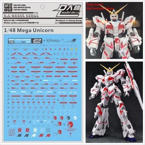D.L High quality water Decal paste P09 For Bandai MEGA 1/48 RX-0 Unicorn Gundam DL086