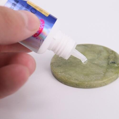 25 pieces/lot Wholesale Price Eyelash Makeup Tools Natural Tray Container Round Jade Stone Eyelash Glue Tool slow glue to Dry