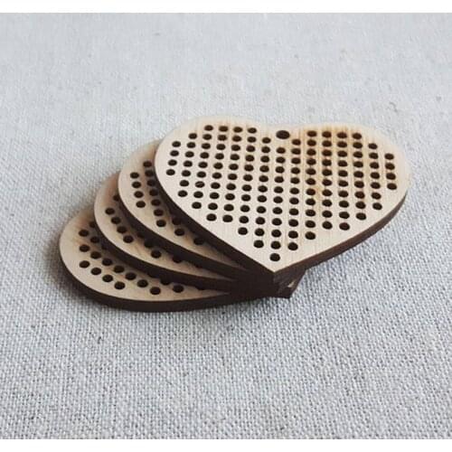50 pcs Love heart keyring cross stitch kit