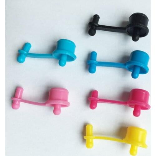 Colorful 6 Piece CISS Ink Tank Plug DIY Continuous Ink Supply System Plastic Plugs For Inkjet Printer External Ink Bottle Spigot