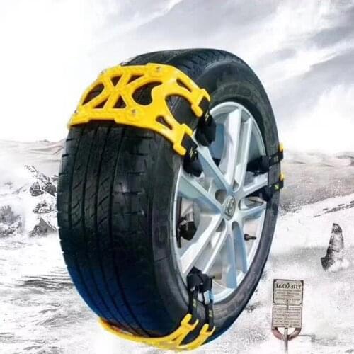 6Pcs/Set TPU Snow Chains Cable tie Universal Car Suit 165-285mm Tyre Winter Roadway Tire Chains Snow Climbing Anti Slip