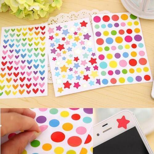 6Pcs Rainbow Sticker Diary Planner Journal Scrapbook Decorative Tool