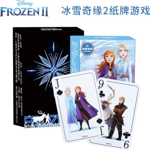 Disney girls princess Frozen 2 boys Avengers Paper Poker Casual Table Card Game toys