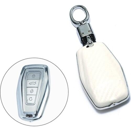 Genuine Leather Galvanized Alloy Case Key Cover For Geely Coolray Atlas Boyue NL3 Emgrand X7 EX7 SUV GT GC9 Borui