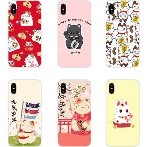 For Xiaomi Mi4 Mi5 Mi5S Mi6 Mi A1 A2 5X 6X 8 9 Lite SE Pro Mi Max Mix 2 3 2S Festival Fortune Lucky Cat Mobile Phone Cases Cover