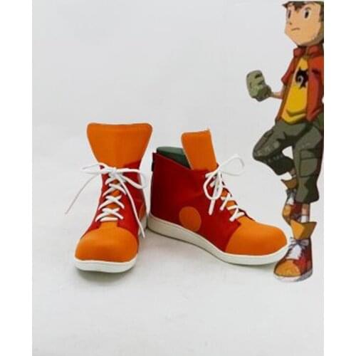 Digimon Adventure Takuya Kanbara Cosplay Shoes Boots For Adult Mens Halloween Party Cosplay Boots Custom Made