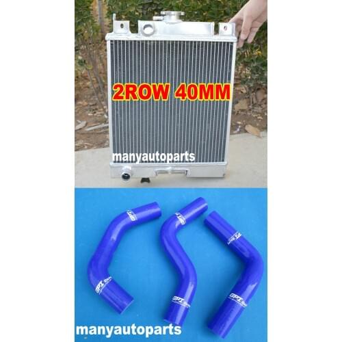 For 40mm 2 Row SUZUKI SWIFT GTI 1.0/1.3/1.6 89 90 91 92 93 94 aluminum radiator+hose