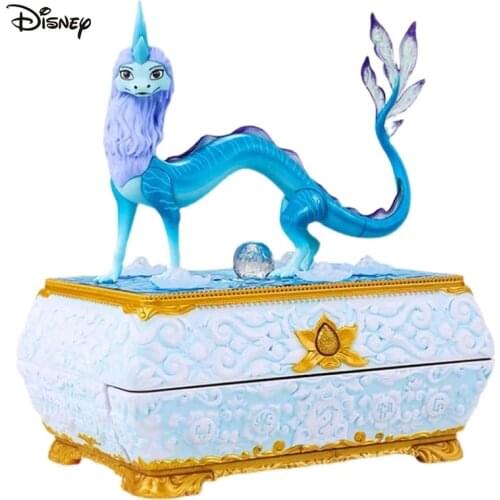Disney Last Dragon Raya Princess Fashion Anime Action Figure Model Cartoon Figures Toy Music Box Birthday Gifts