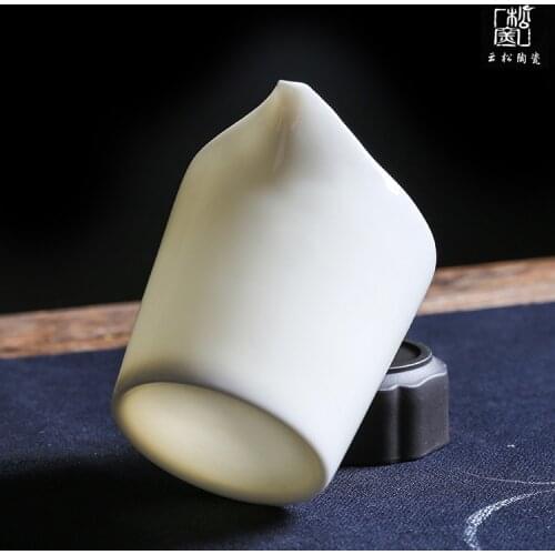 Ceramic Whiteware Pitcher Jinyu Porcelain Tea Sea Thickened Small Number Tea Pot Kung Fu Tea Set Public Cup Tea Set Siteel
