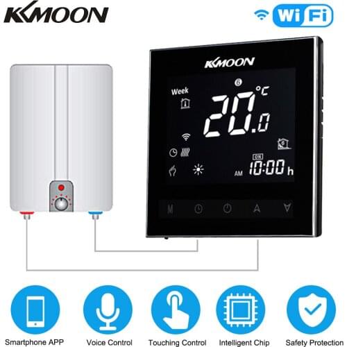 KKmoon Thermostats Digital Water/Gas Boiler Heating Thermostat WiFi Voice Control Touch screen Home Room Temperature Controller